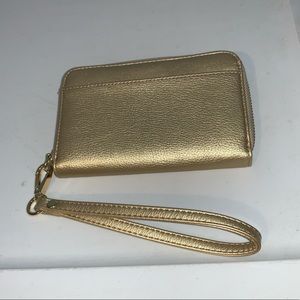 Gold shimmer wallet